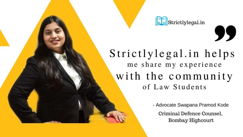 Strictlylegal lets me share my experience with the community of law students.