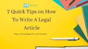 how to write a legal article review