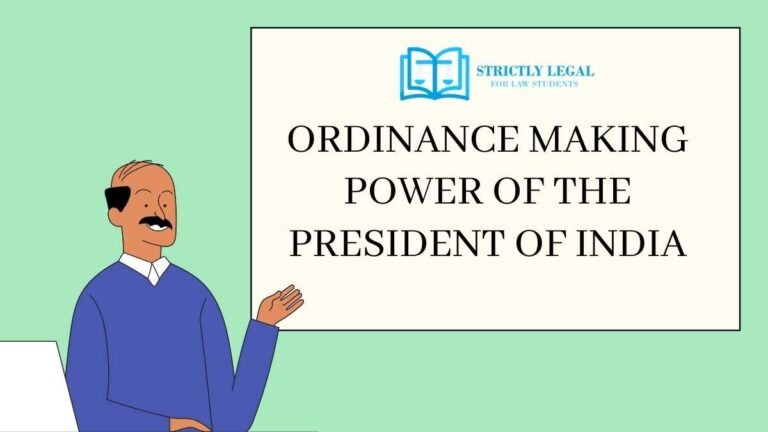 Ordinance Making Power of the President of India