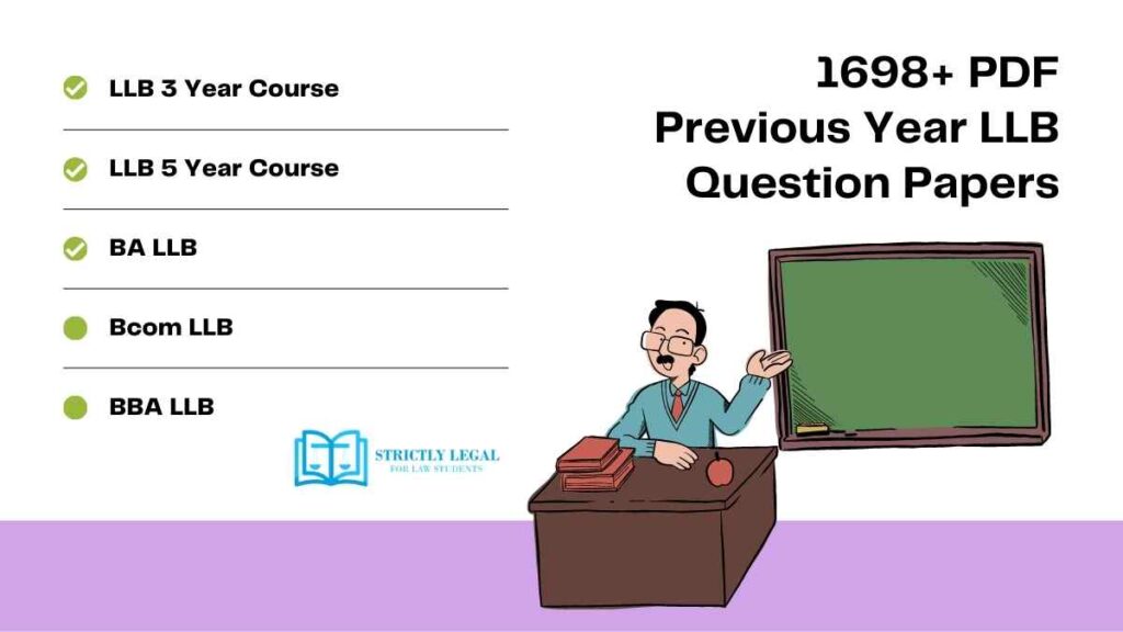 1698+ PDF Previous Year LLB Question Papers