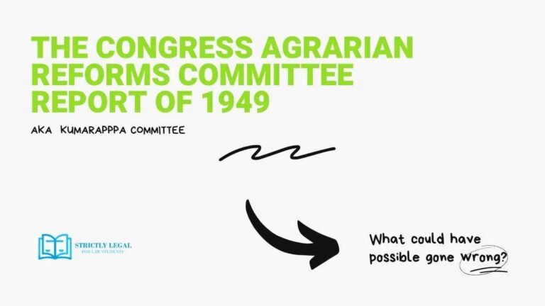 The Congress Agrarian Reforms Committee Report of 1949