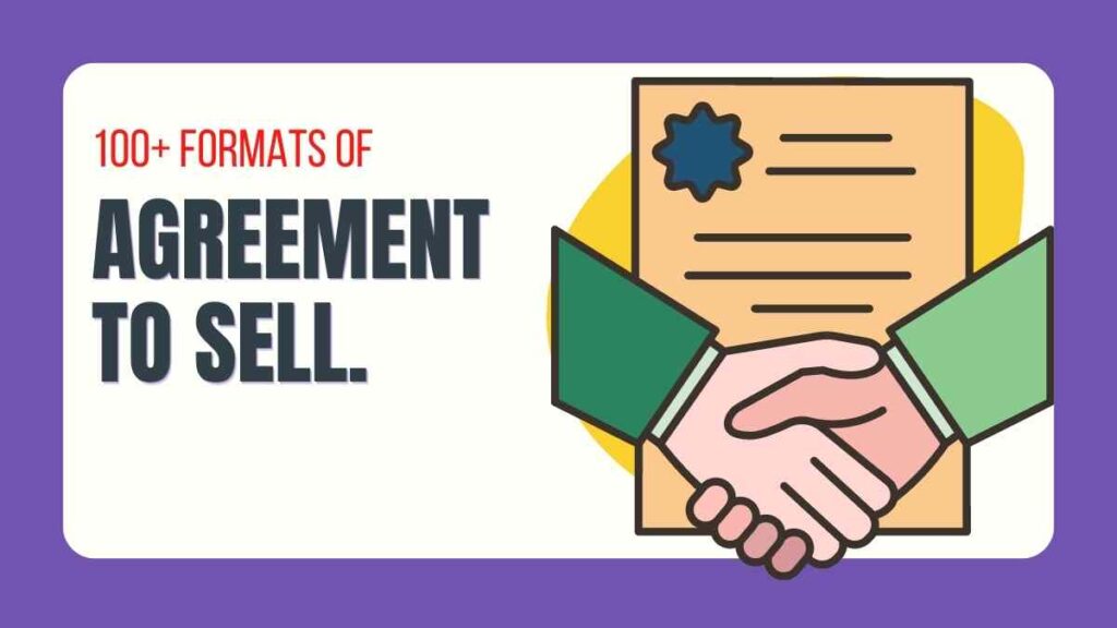 AGREEMENT TO SELL formats