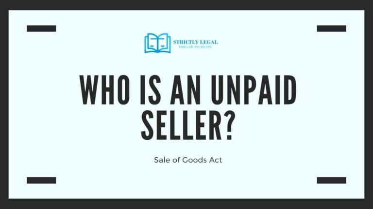  UPDATED WHO IS AN UNPAID SELLER StrictlyLegal