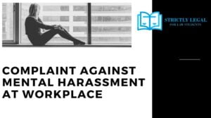 mental harassment at workplace by boss