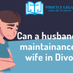 Can a husband claim maintenance from wife after divorce?